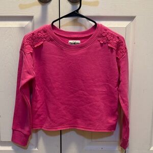 OshKosh B'gosh Fuchsia Lace Shoulder Sweatshirt